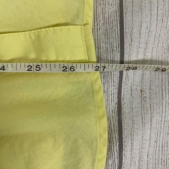 The limited women L cotton blend button down collar blouse yellow - Picture 9 of 11
